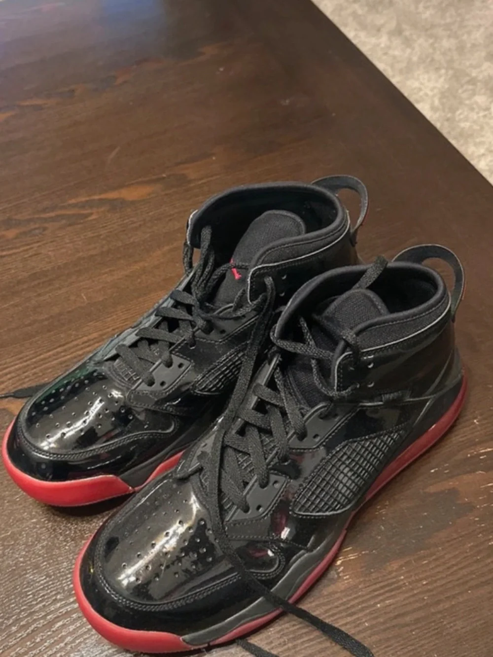 Jordan Kids Black and Red High-Top Basketball Sneakers